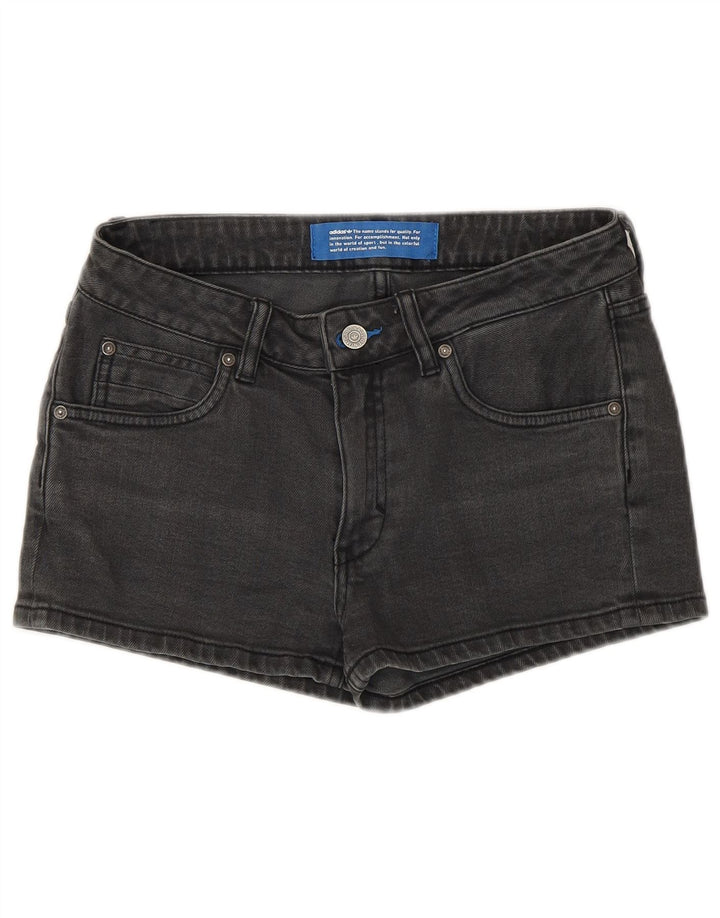 ADIDAS denimshorts til kvinder W26 Små grå bomuld