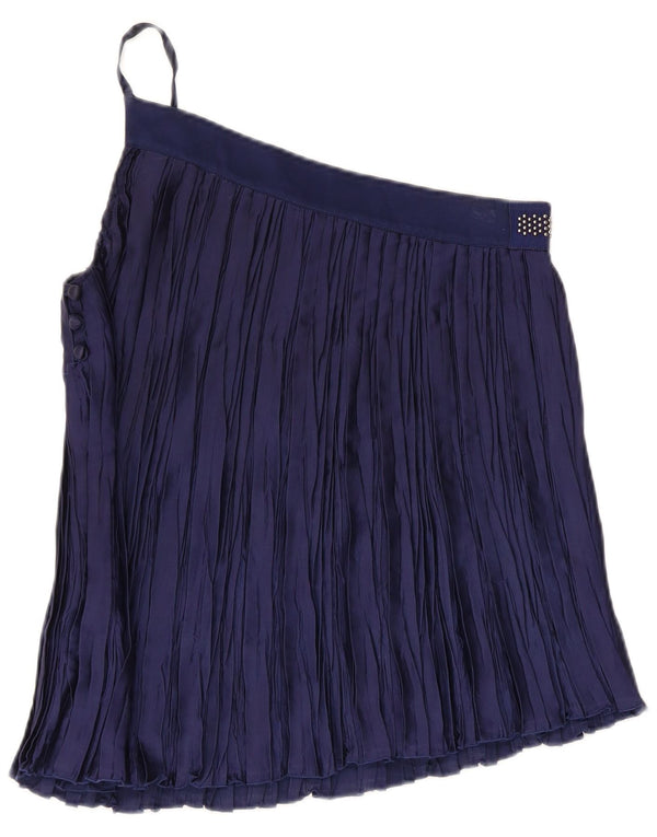 Patrizia Pepe Dame One Shoulder Top IT 40 Small Navy Blue Polyester