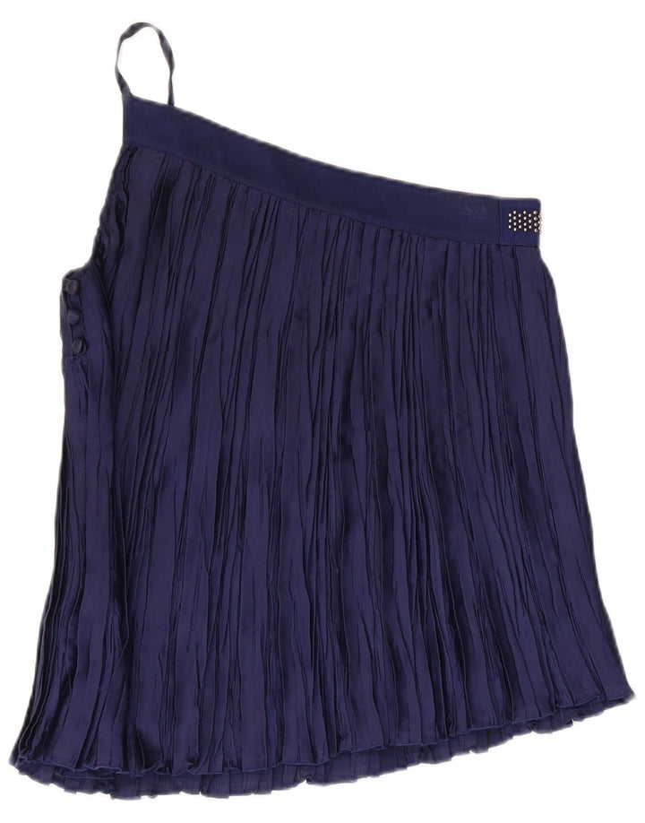 Patrizia Pepe Dame One Shoulder Top IT 40 Small Navy Blue Polyester