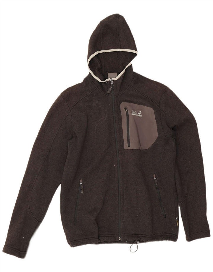 Jack Wolfskin Herre hættetrøje med lynlås DK 36/38 Medium Grey Polyester