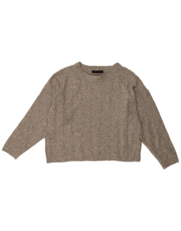 Marks & Spencer Dame sweater med rund hals DK 12 Medium Grey Flecked