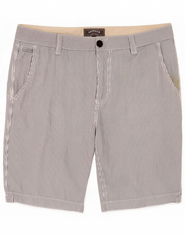 Fat Face Herre Chino Shorts XL W38 Blå Nålestribet Bomuld