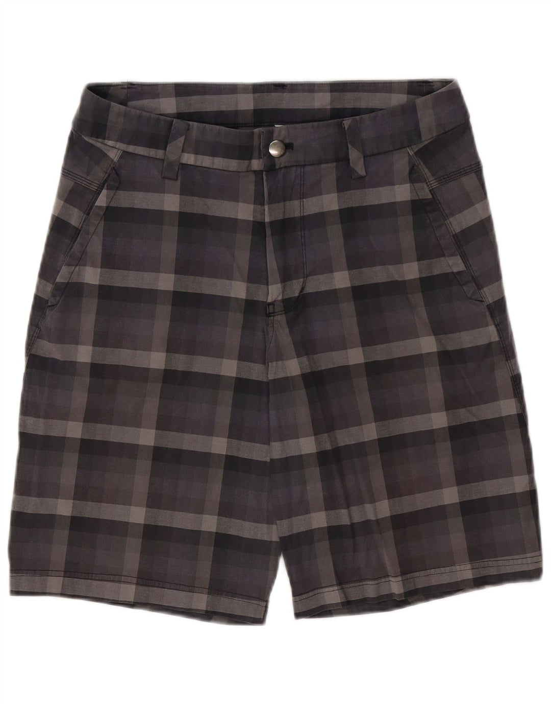 Lululemon Chino Shorts til mænd W32 Stor grå ternet bomuld