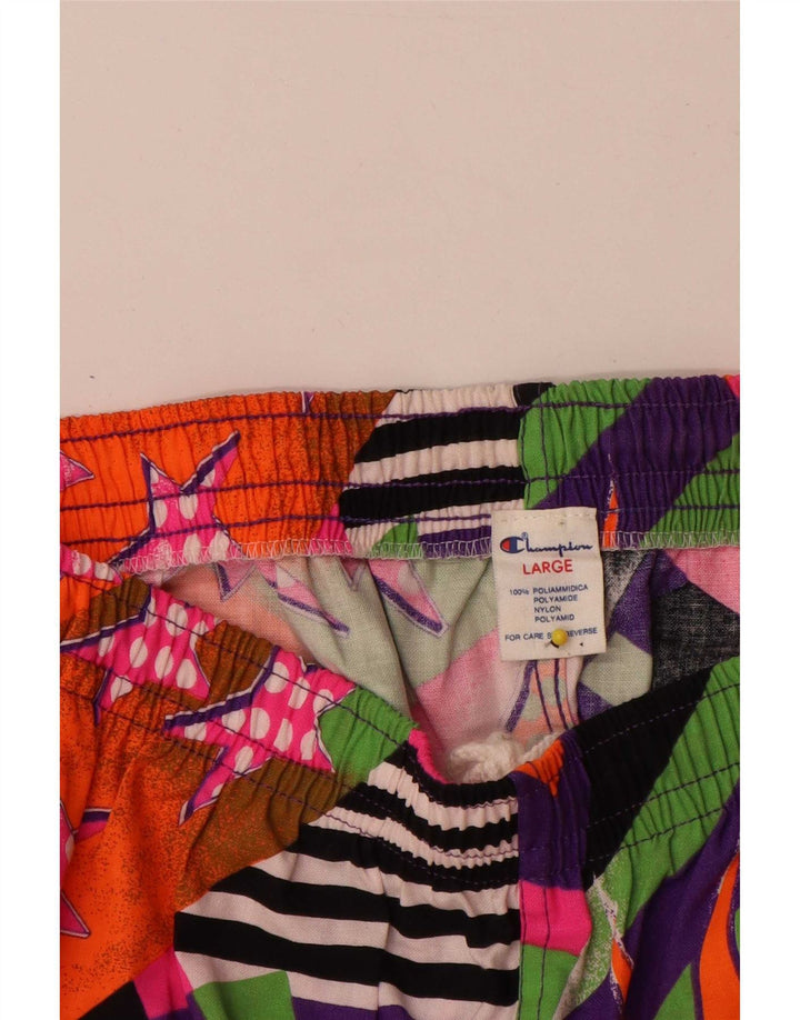 Champion Womens træningsdragt Bukser UK 14 Large Multicolored Geometric