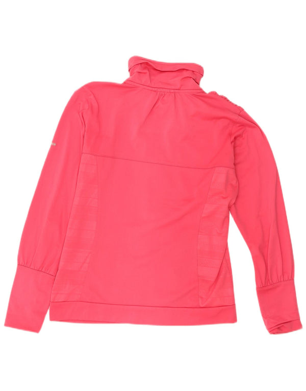 Reebok træningsdragt topjakke til kvinder UK 14 Medium Pink stribet polyester