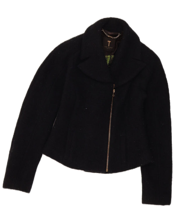Ted Baker Dame Bolero Jacket UK 8 Small Black Wool