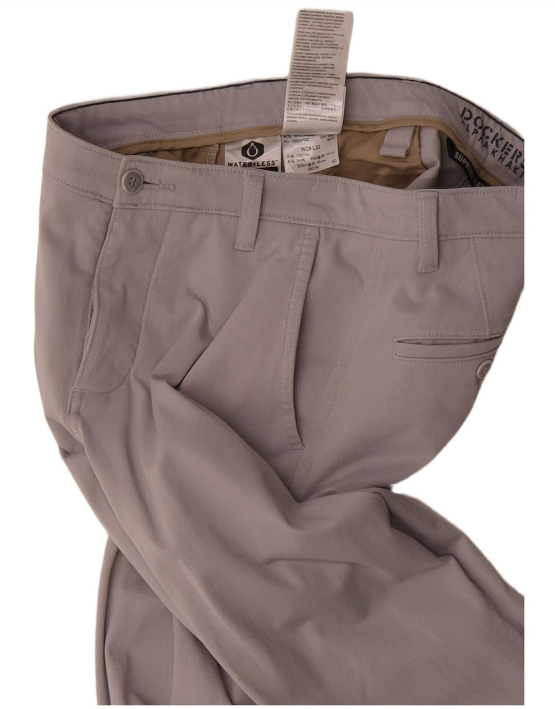 Dockers Herre Slim Chino Bukser W29 L32 Grå Bomuld