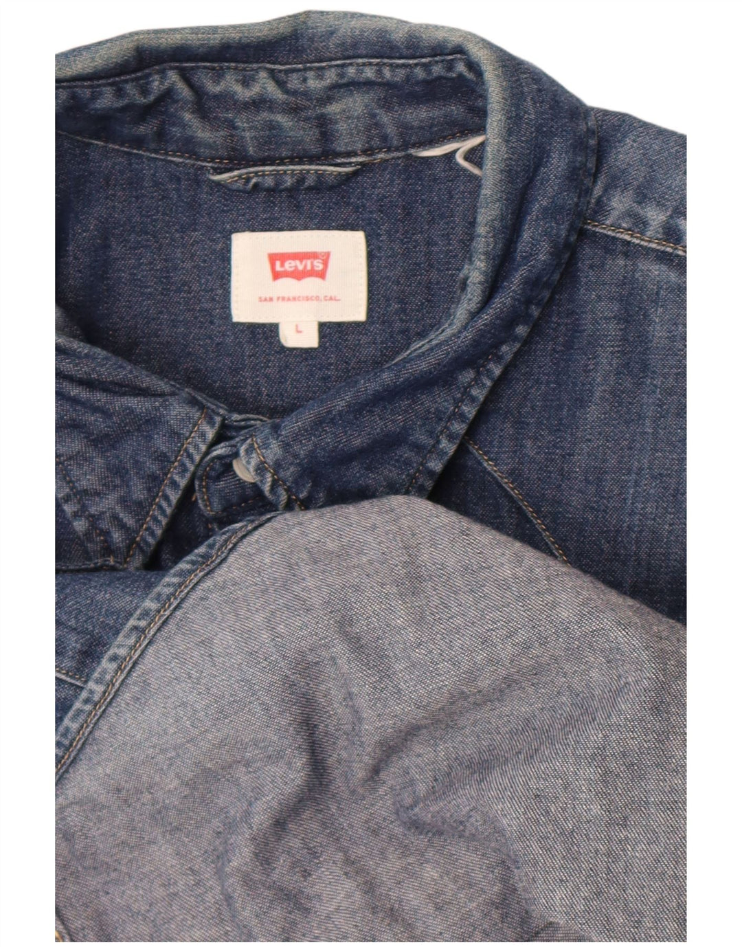 Levi's Denimskjorte til mænd, stor blå