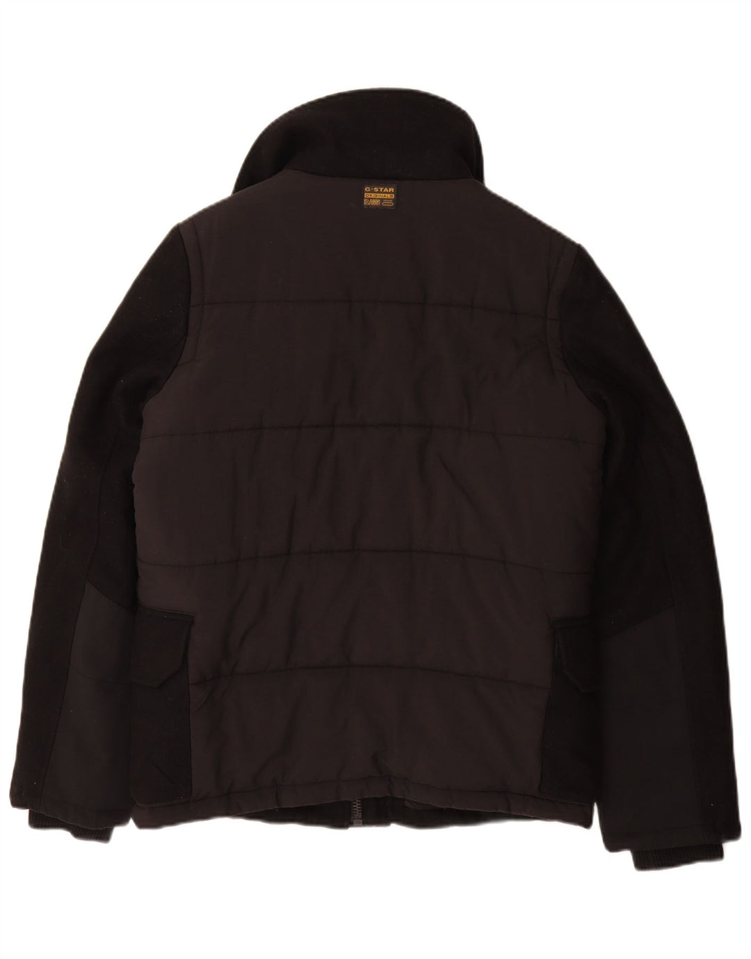 G-Star Herre grafisk polstret jakke UK 36 Lille sort uld