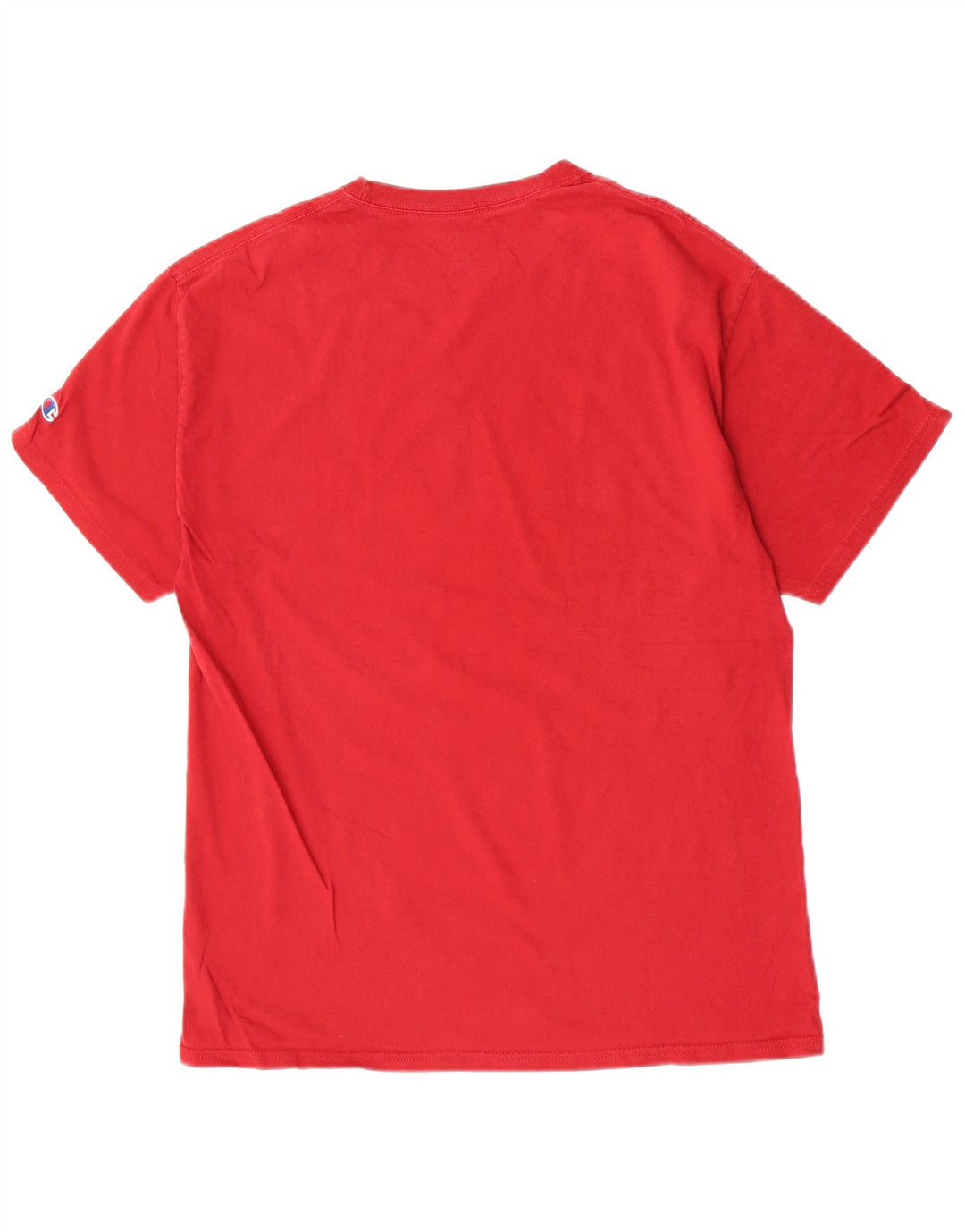 Champion Herre Grafisk T-Shirt Top Stor Rød Bomuld