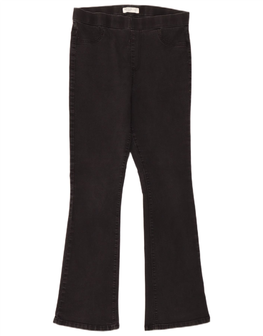 Marks & Spencer Dame Flare Slim Jegging Jeans UK 12 Medium W30 L30 Black
