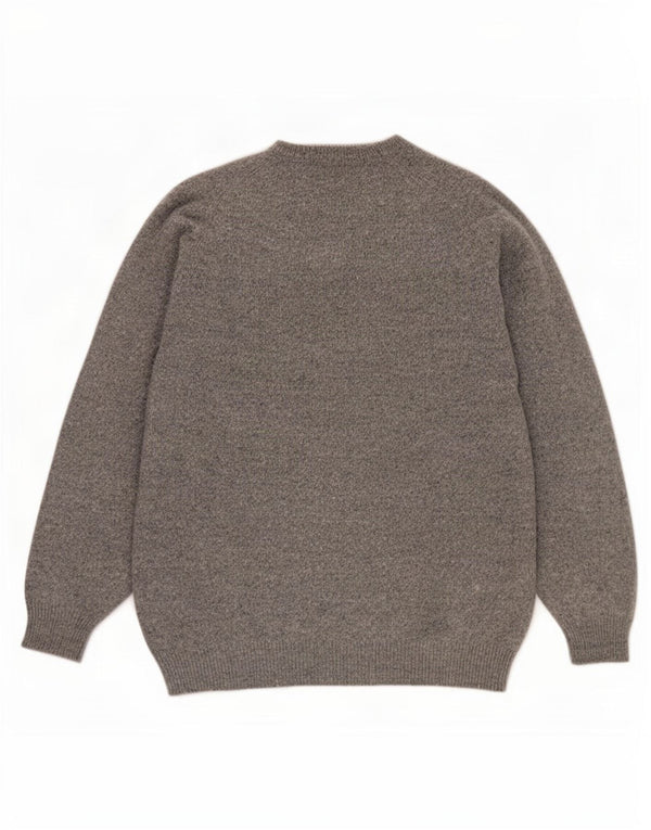 Edward Spires Dame V-hals sweater UK 16 Stor Grå Ny Uld