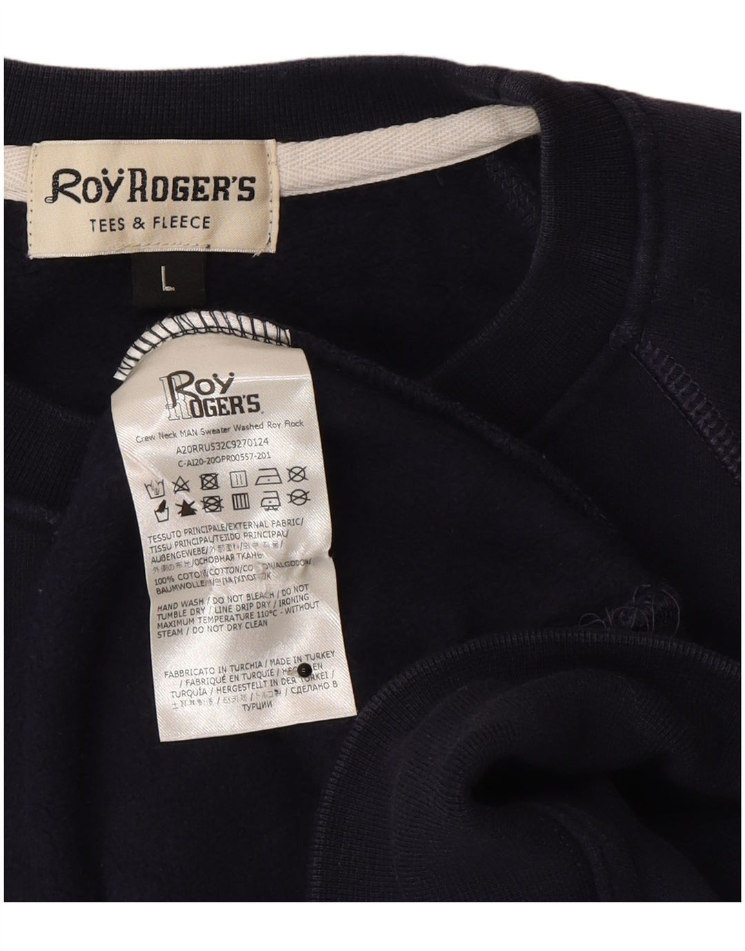 Roy Rogers grafisk sweatshirt til mænd, stor marineblå bomuld