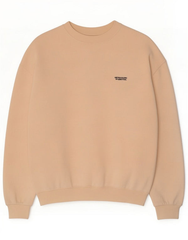 Benetton Herre Sweatshirt Jumper Large Beige
