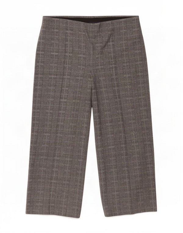 Marks & Spencer lige bukser til kvinder UK 18 XL W36 L28 Grå plaid