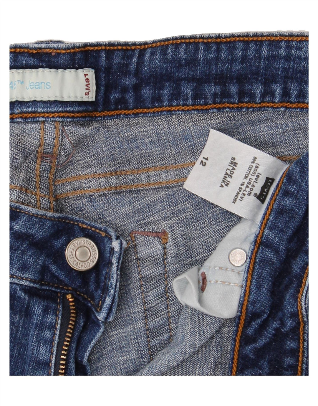 LEVI'S Womens 545 715 Denim Shorts US 12 Large W32  Blue Cotton Vintage Levi's and Second-Hand Levi's from Messina Hembry 