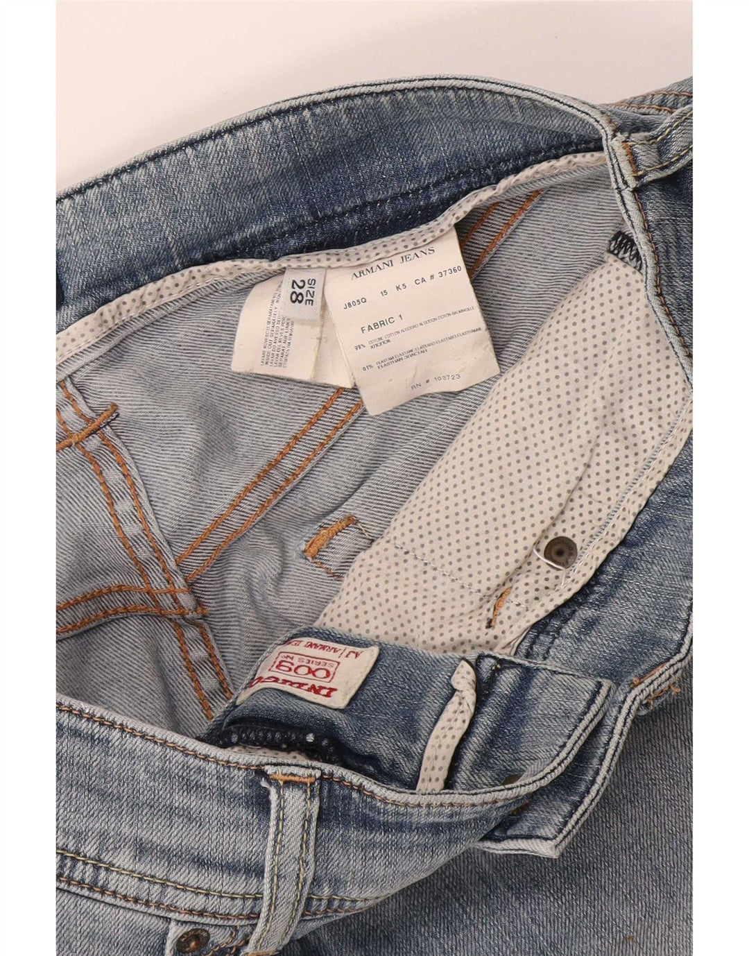 Armani denimshorts til kvinder W28 Mellemblå bomuld