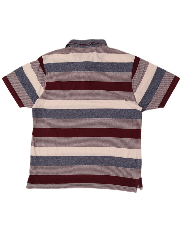 Pierre Cardin herre poloshirt XL flerfarvet stribet bomuld