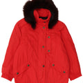 MC Ross Dame Hætte Oversized Windbreaker Jacket IT 40 Lille Rød