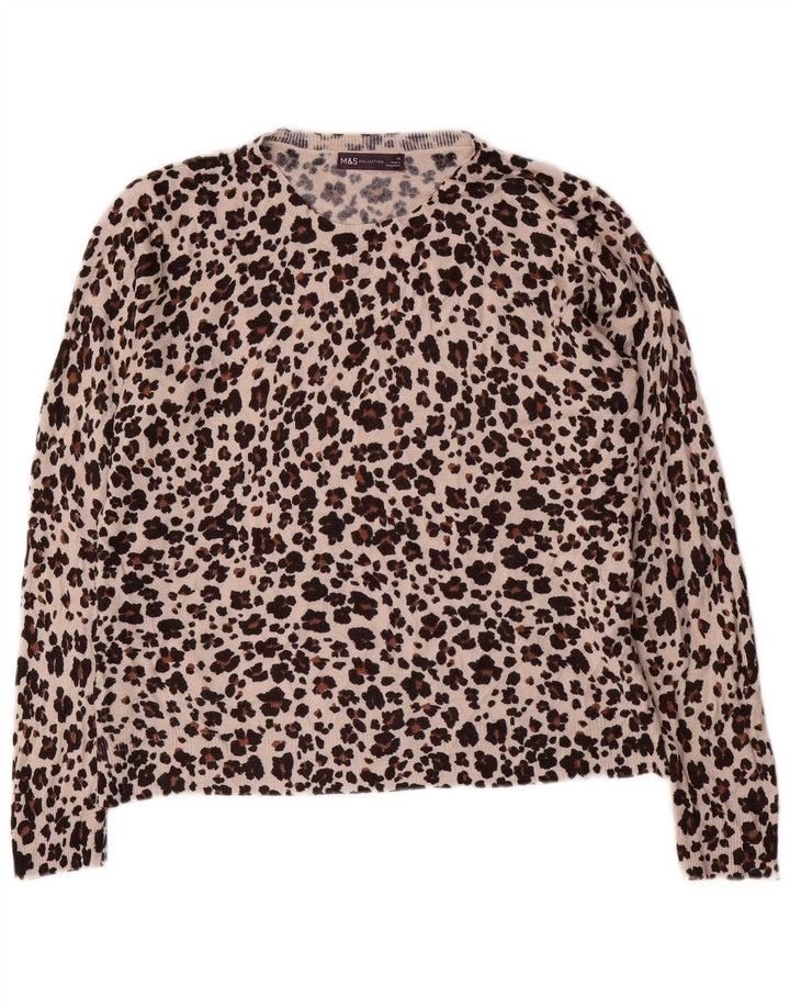 Marks & Spencer Dame sweater med rund hals DK 14 Medium Brun
