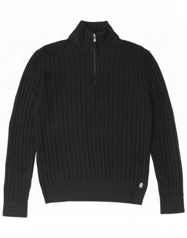Rifle Girls Crop Zip Neck Sweater Sweater 14-15 år 2XL Grå Akryl
