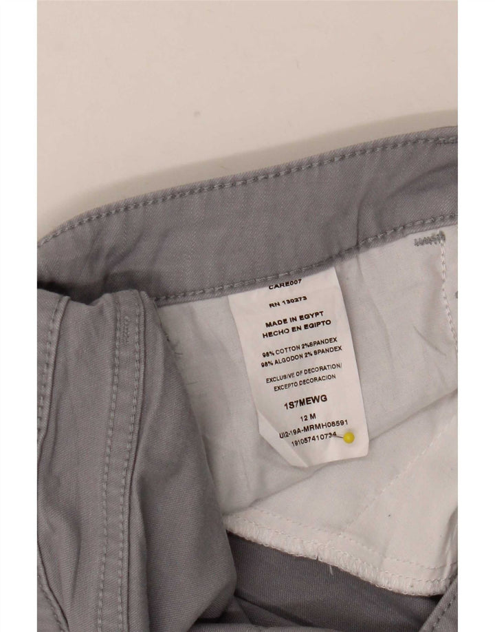 Lee Womens Riders Mid Rise Bermuda Shorts US 12 Large W32 Grey Cotton