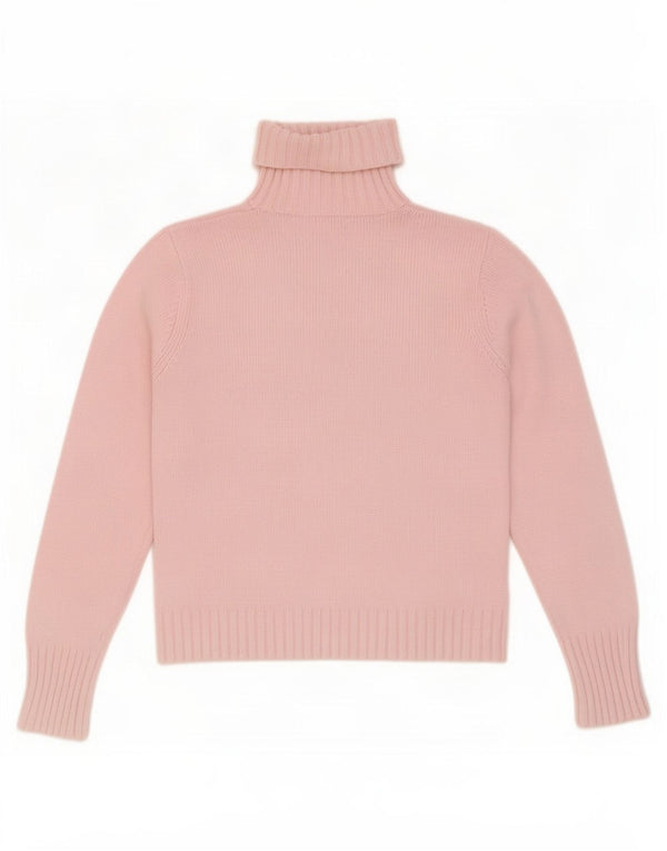 Marks & Spencer Dame Loose Fit Roll Neck Jumper Sweater UK 14 Medium Pink