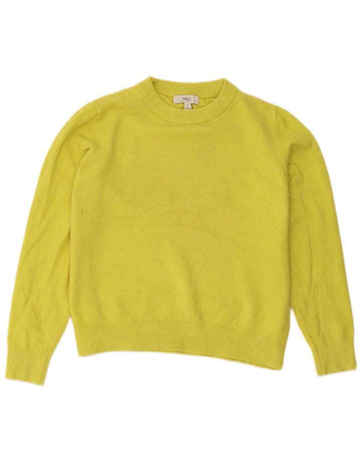 Marks & Spencer Dame sweater med rund hals DK 14 Medium Gul
