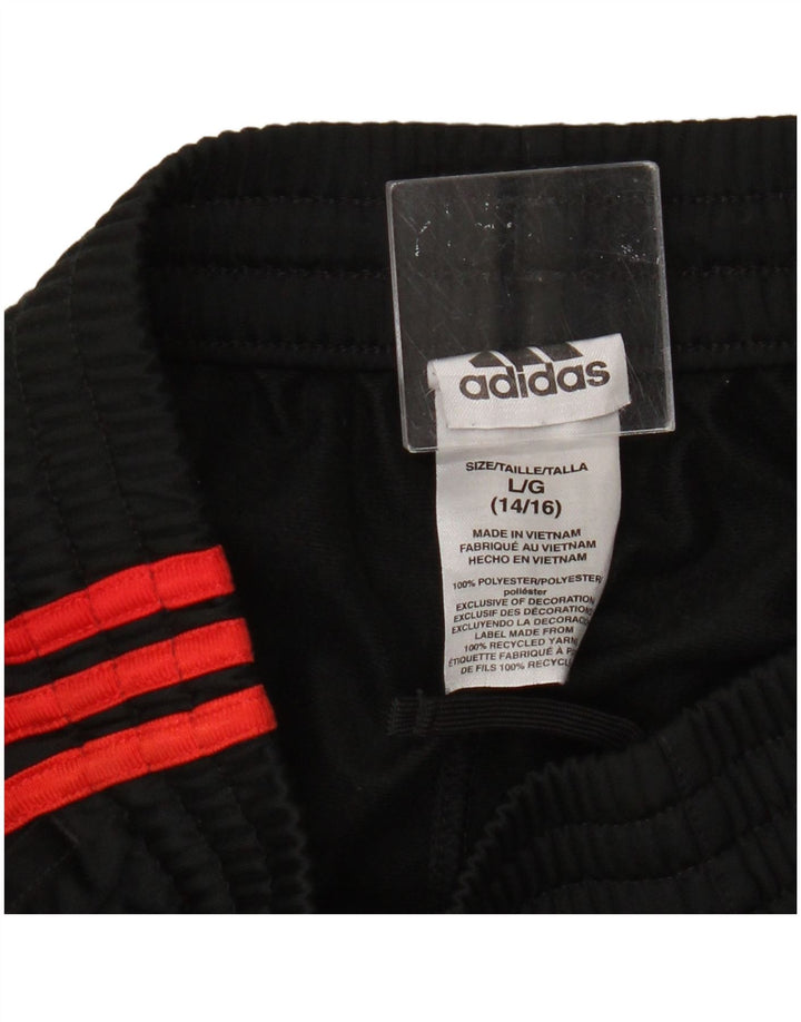 Adidas Drenge Træningsdragt Bukser Joggers 12-13 År Stor Sort Polyester