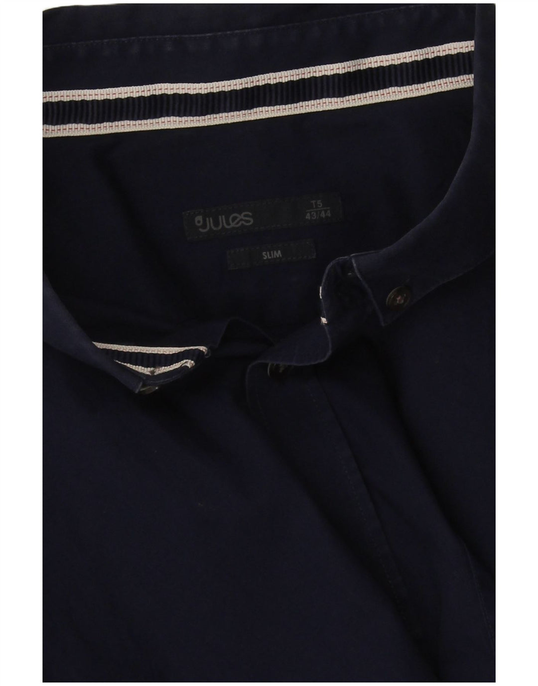 Jules Kortærmet Slim Fit Skjorte til mænd Størrelse 43/44 Large Navy Blue