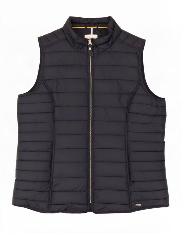 Joules Womens Padded Gilet UK 20 2XL Navy Blue Polyester