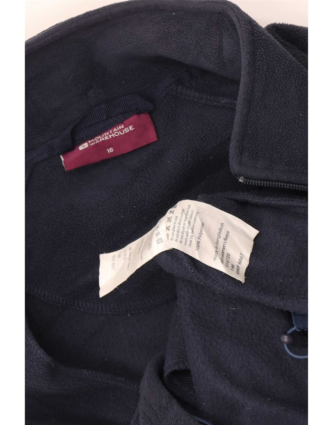Mountain Warehouse Dame Fleecejakke UK 16 Large Navy Blue Polyester