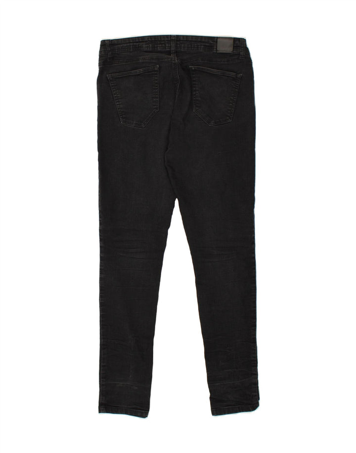 BÆNK Dame Skinny Jeans W34 L34 Sort Bomuld