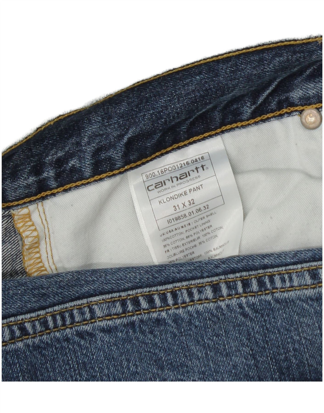 CARHARTT Herre Klondike Tapered Jeans W31 L25 Blå Bomuld