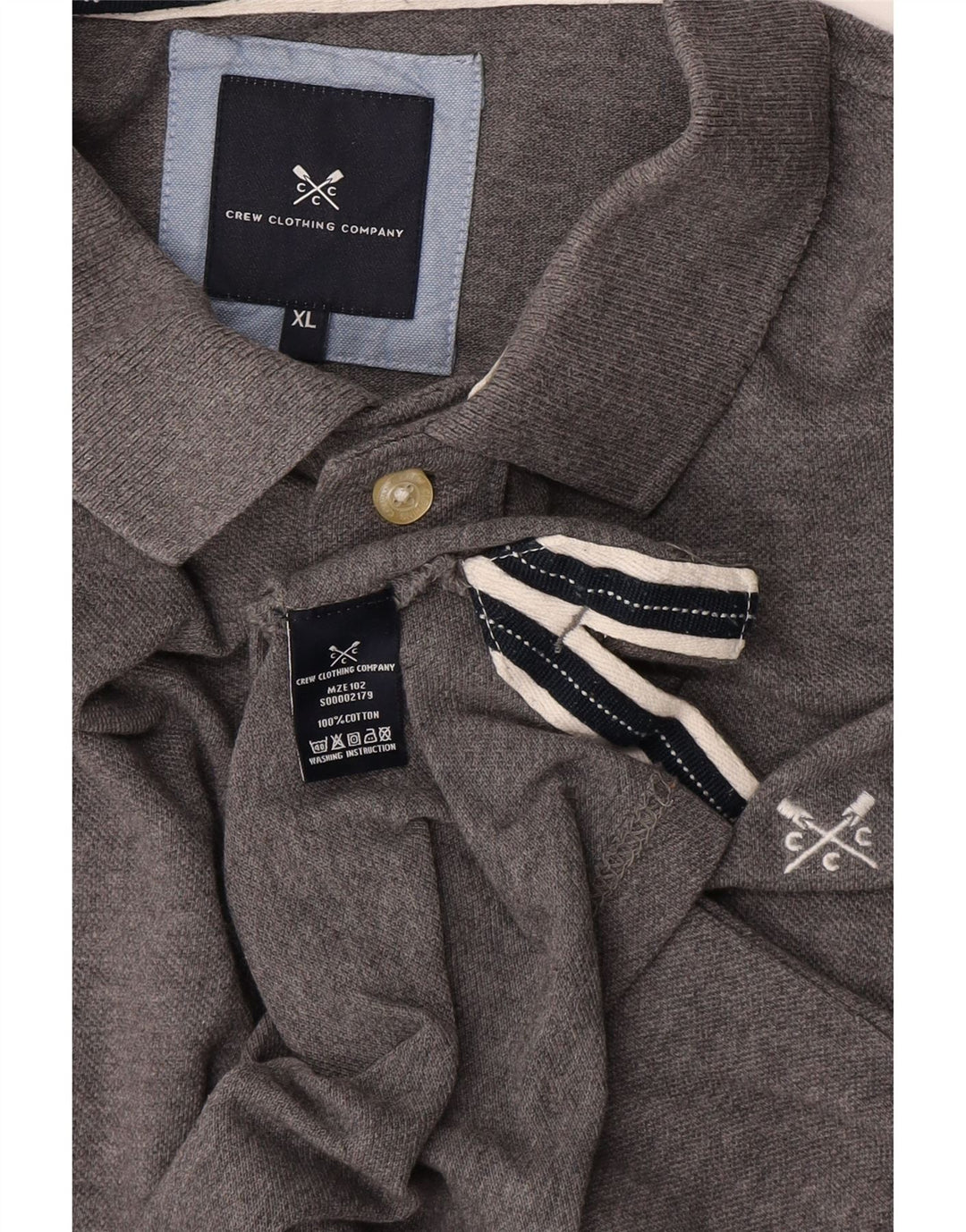 Crew Beklædning Herre poloshirt XL Grå Bomuld