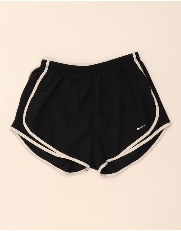 Nike Dame Dri Fit Sports Shorts UK 12 Medium Sort Polyester