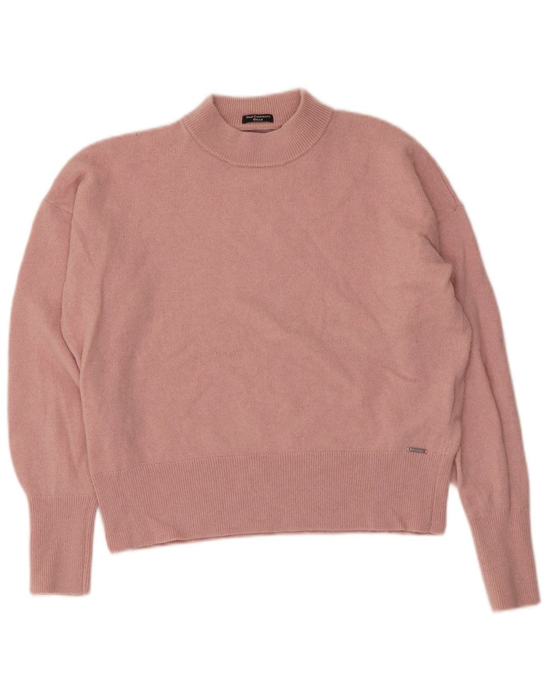 Superdry Womens Crop Oversized Turtle Neck sweater UK 8 Small Pink