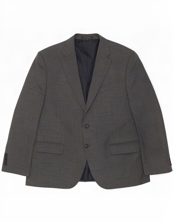 Marks & Spencer Herre 2-knaps blazerjakke str. 44 2XL Grå New Wool