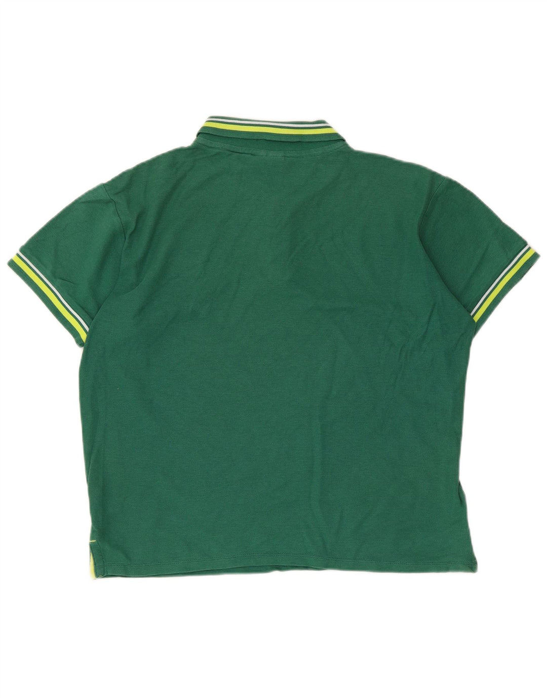 Umbro Herre Polo Shirt Medium Grøn Stribet Bomuld