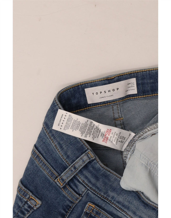 Topshop Dame Jamie Flared Jeans W28 L34 Blå Bomuld