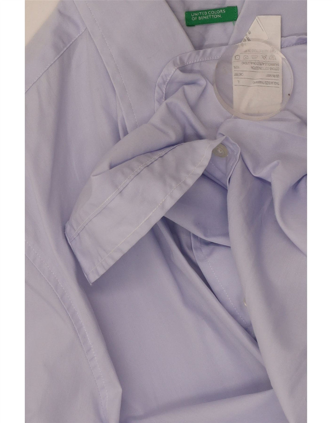 BENETTON Herreskjorte Stor lilla bomuld
