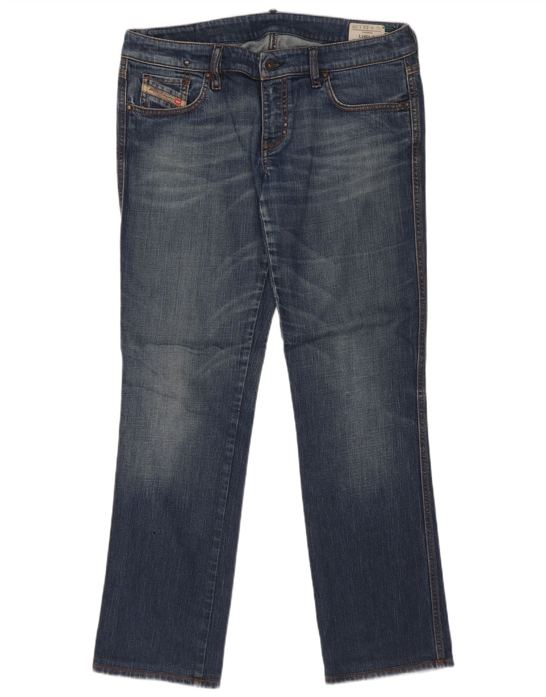 Diesel Dame Lhela Straight Jeans W32 L32 Blå Bomuld
