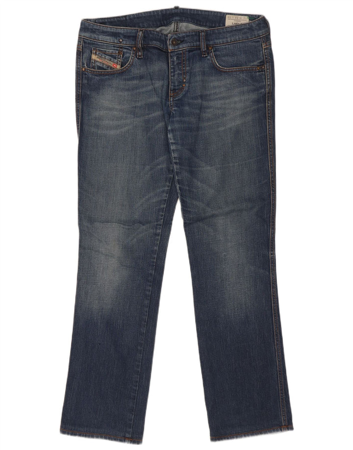 Diesel Dame Lhela Straight Jeans W32 L32 Blå Bomuld