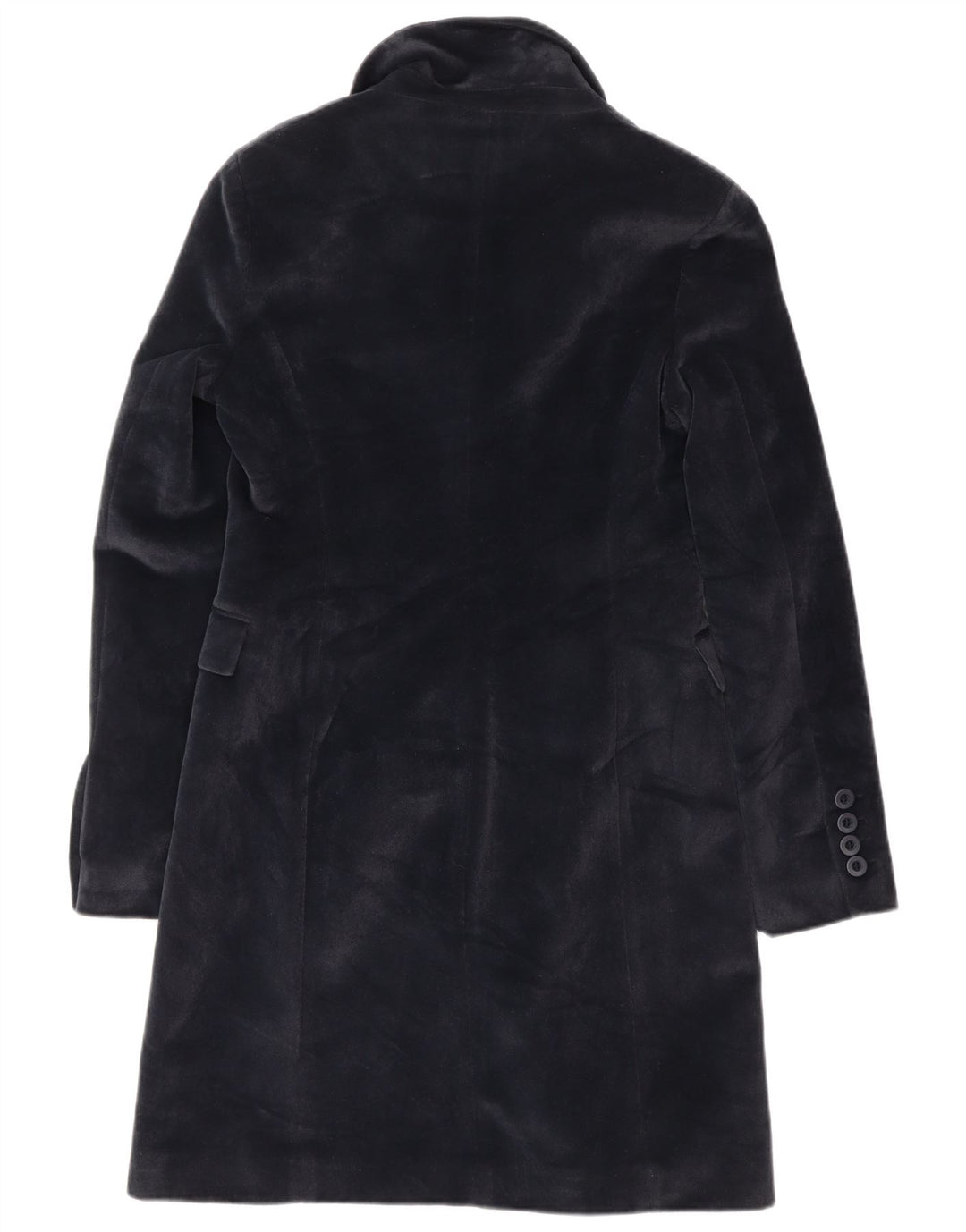 Vintage overfrakke til kvinder UK 10 Lille marineblå polyester