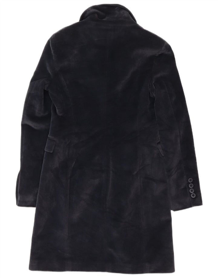 Vintage overfrakke til kvinder UK 10 Lille marineblå polyester