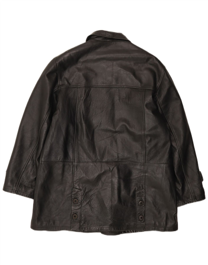 Vintage læderfrakke til kvinder IT 46 Large Black