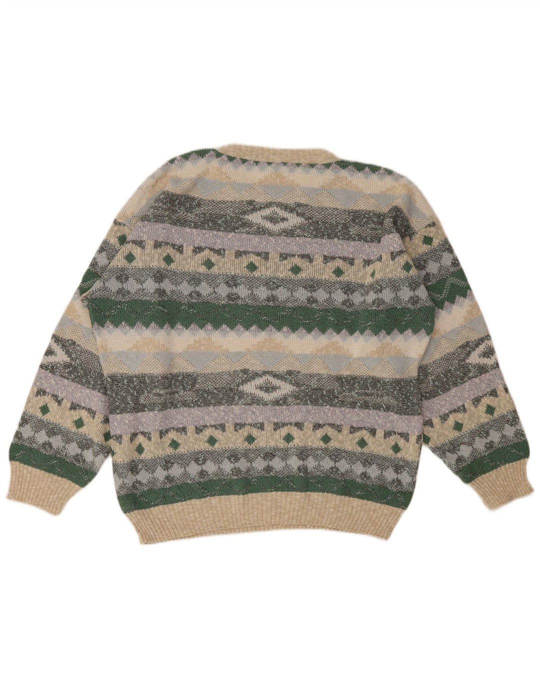 Vintage herretrøje med rund hals IT 48/50 Medium Flerfarvet