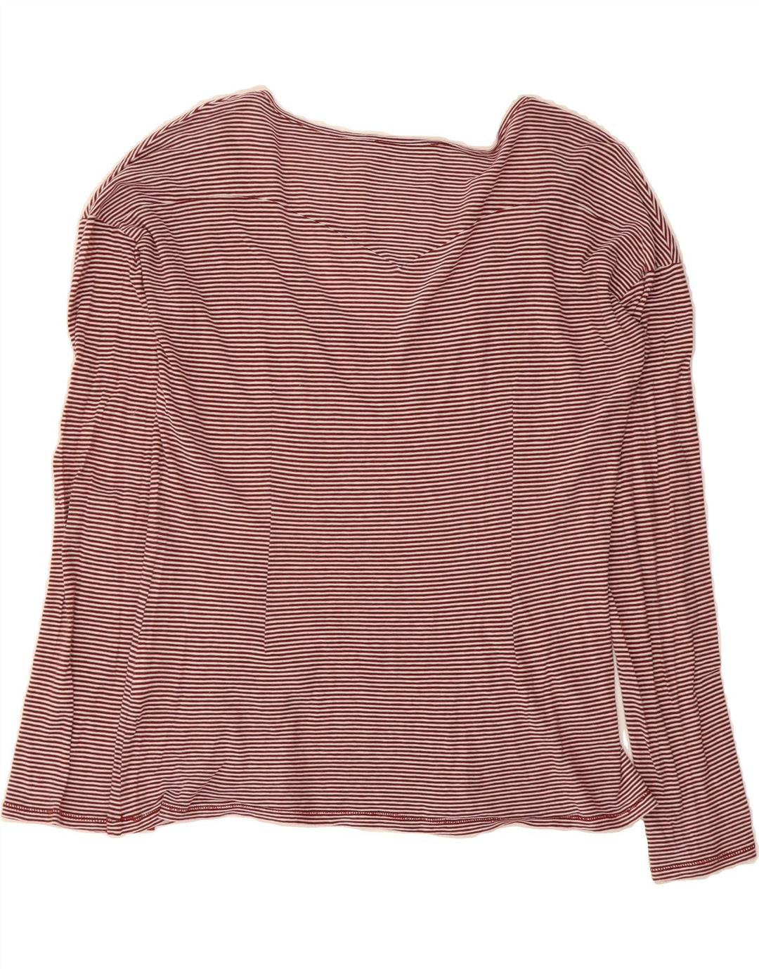 LEVI'S Womens Top Long Sleeve UK 14 Medium Red Striped Cotton Vintage Levi's and Second-Hand Levi's from Messina Hembry 