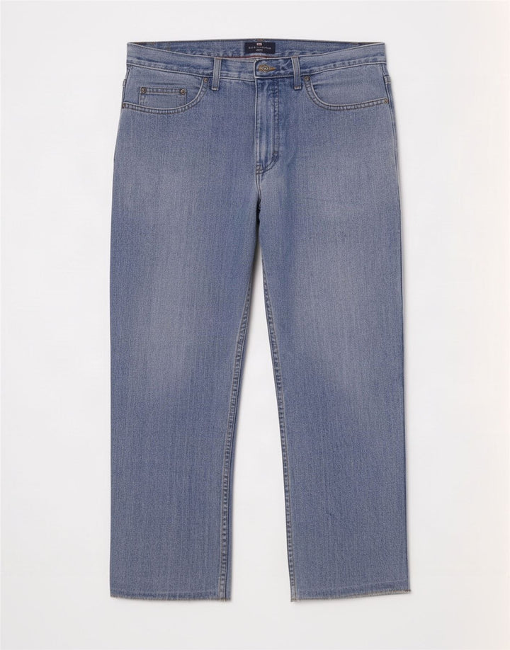 Marks & Spencer Herre Blue Harbor Straight Jeans W32 L29 Bomuld