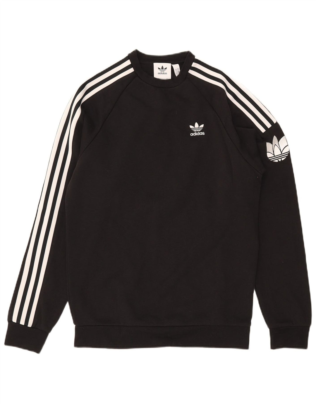 ADIDAS Mens Graphic Sweatshirt Jumper XS Black Cotton